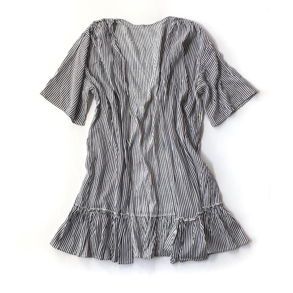 Edolynsa Tops - Edolynsa Striped Kimono